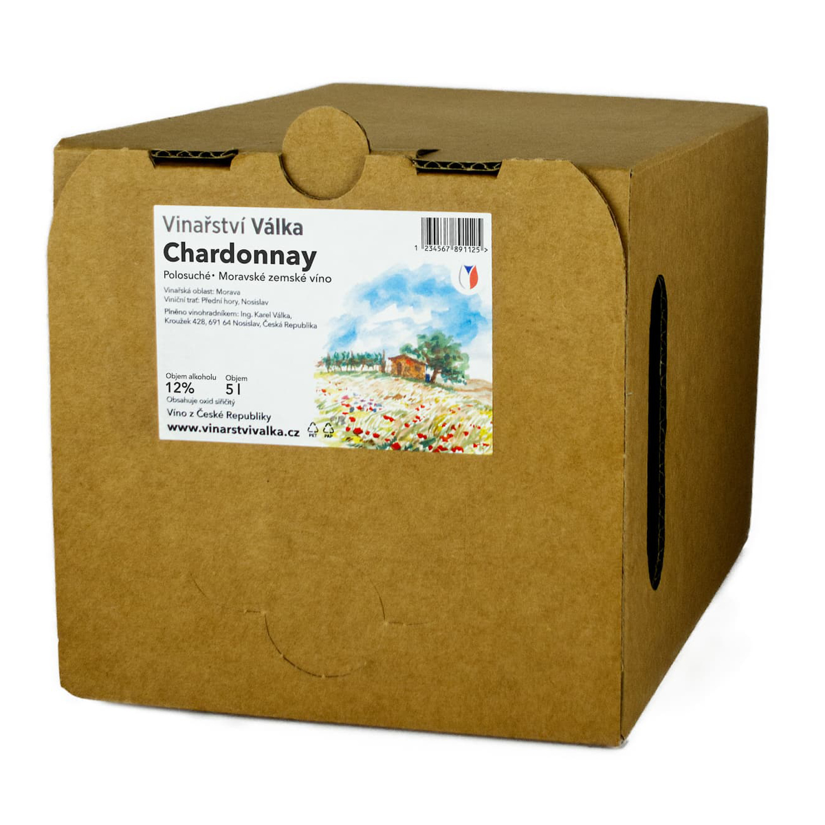 Obrázek Chardonnay bag in box, MZV, Vinařství Válka